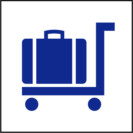 「カート置き場」ピクトシール3枚セット(W200mm×H200mm)【速達クロネコメール便対応】