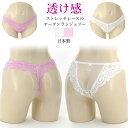 再販スタート!透け感クロッチオープンショーツ ラポーム La-Pomme ラ・ポーム セクシー ランジェリー ショーツ パンツ 勝負下着 過激 プレイスーツ ルームウェア ハロウィン コスプレ sexy 日本製 ハーフバック Tバック オープン レース 透け感 股割れ 穴あき(4)