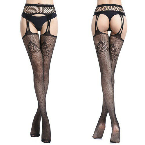 【メール便送料無料】ガーター ストッキング タイツ サスペンダー 穴あき オープン コスプレ イベント クラブ ダンス ハロウィン セクシー ランジェリー 下着...
