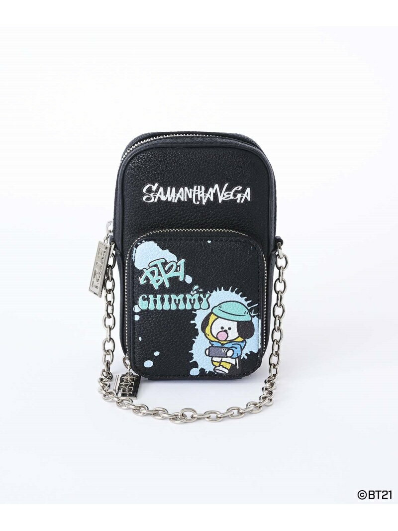 【SALE／50%OFF】BT21 2wayショルダーバッグ(CHIMMY) SAMANTHAVEGA サマンサ ベガ バッグ ショルダーバッグ ブラック【RBA_E】【送料無料】[Rakuten Fashion]のサムネイル