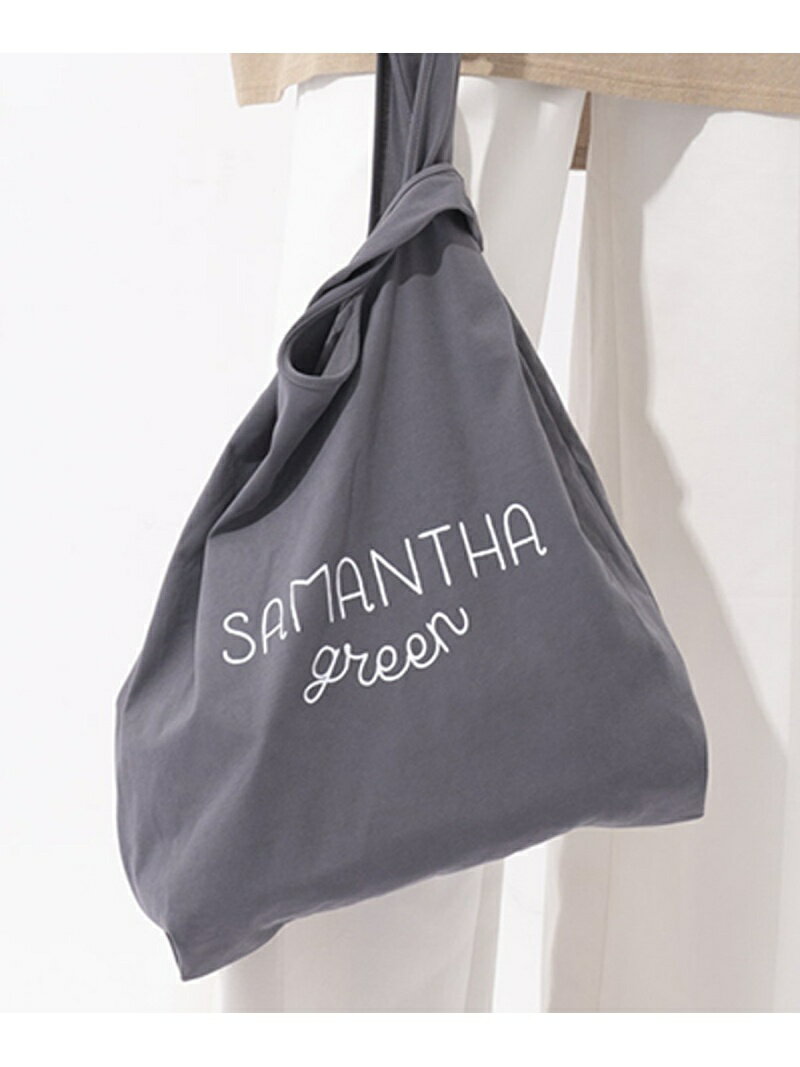 【SALE／50%OFF】Samantha Green オーガニックコットン混エコバッグ Samantha Thavasa サマンサタバサ バッグ バッグその他 グレー イエロー【RBA_E】[Rakuten Fashion]