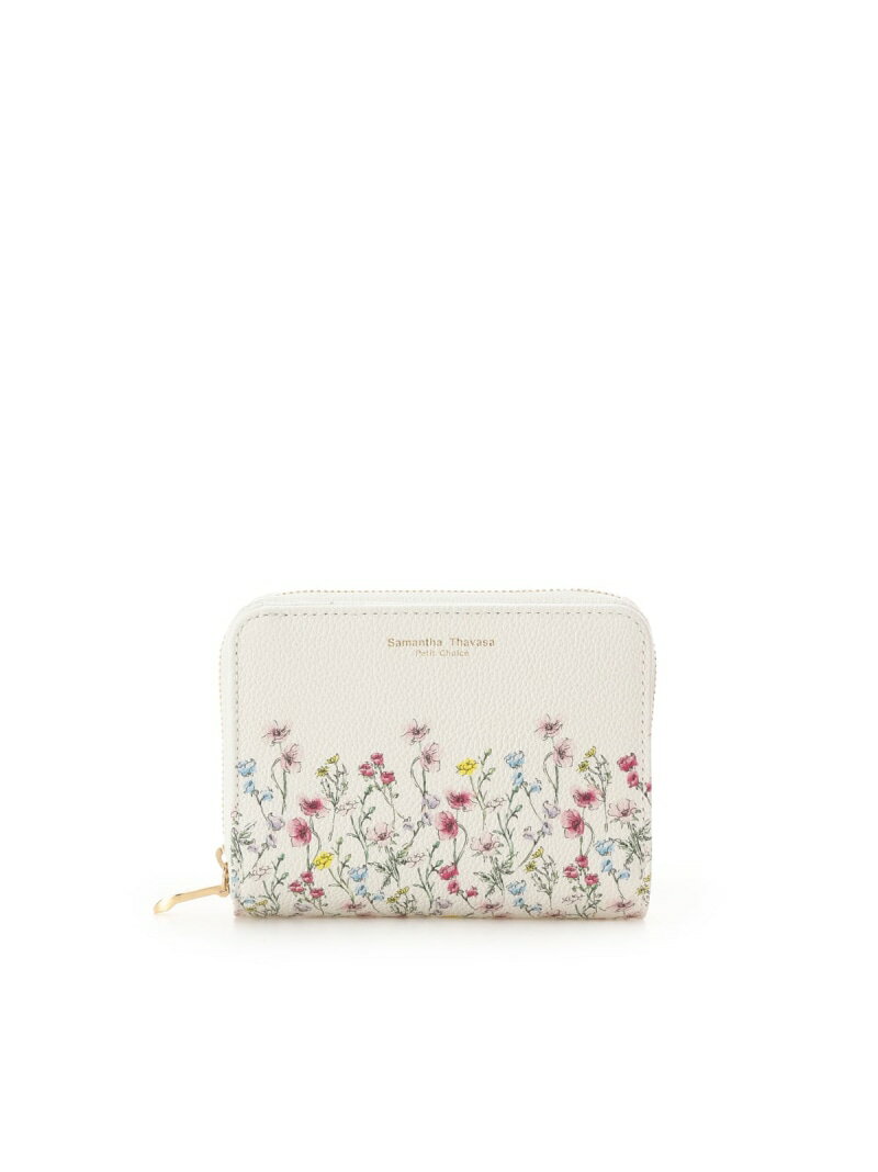 フラワーガーデン 折財布 Samantha Thavasa Petit Choice サマンサタバサプチチョイス 財布・ポーチ・ケース 財布 ブルー ピンク ホワイト【送料無料】[Rakuten Fashion]のサムネイル