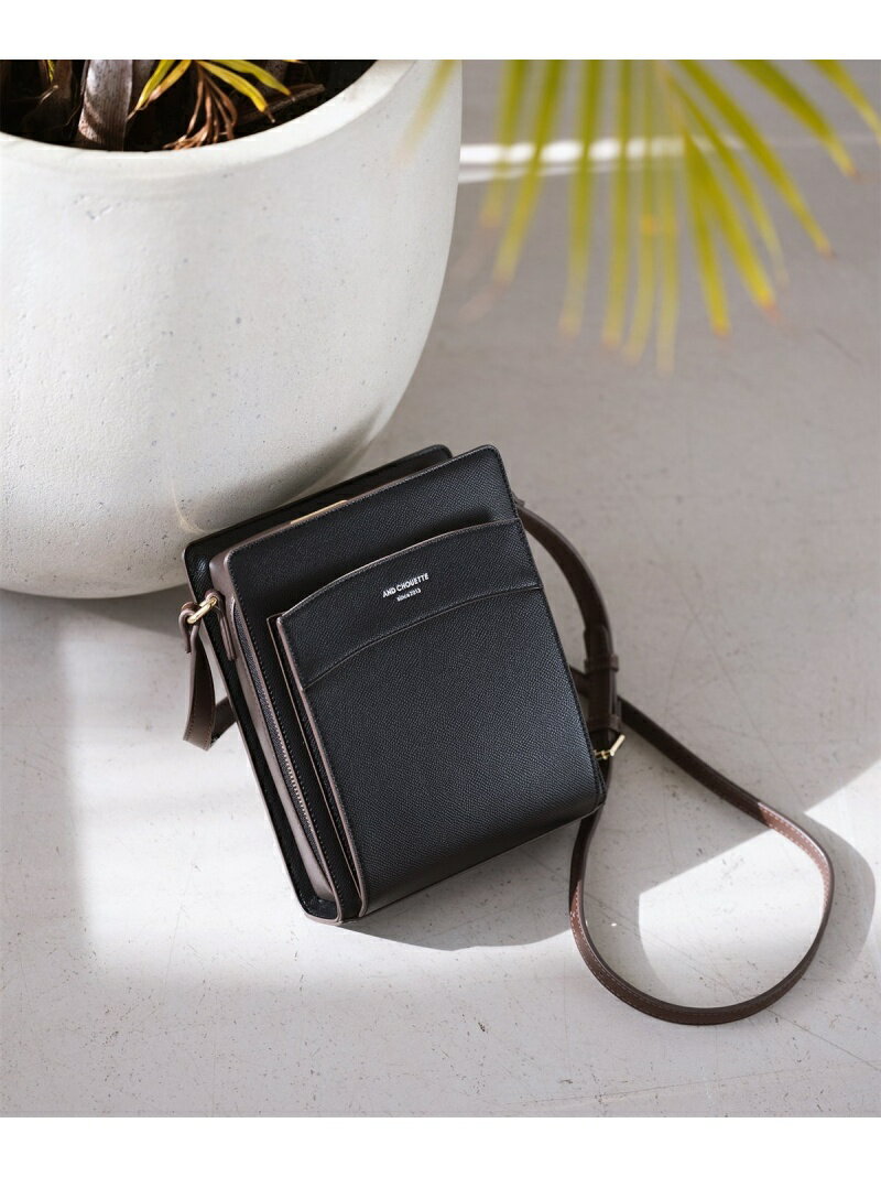 縦型スクエアショルダーバッグ & chouette アンドシュエット バッグ ショルダーバッグ ベージュ グリーン ブラック ホワイト ピンク【送料無料】[Rakuten Fashion]のサムネイル