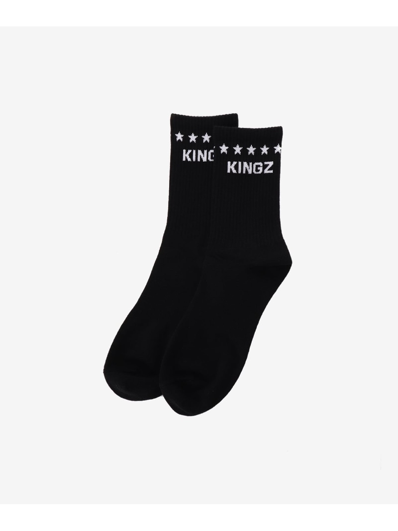 【SALE/50%OFF】KINGZロゴ ロング丈ソックス KINGZ キングズ インナー・ルームウェア その他のインナー・ルームウェア ブラック ホワイト【R...