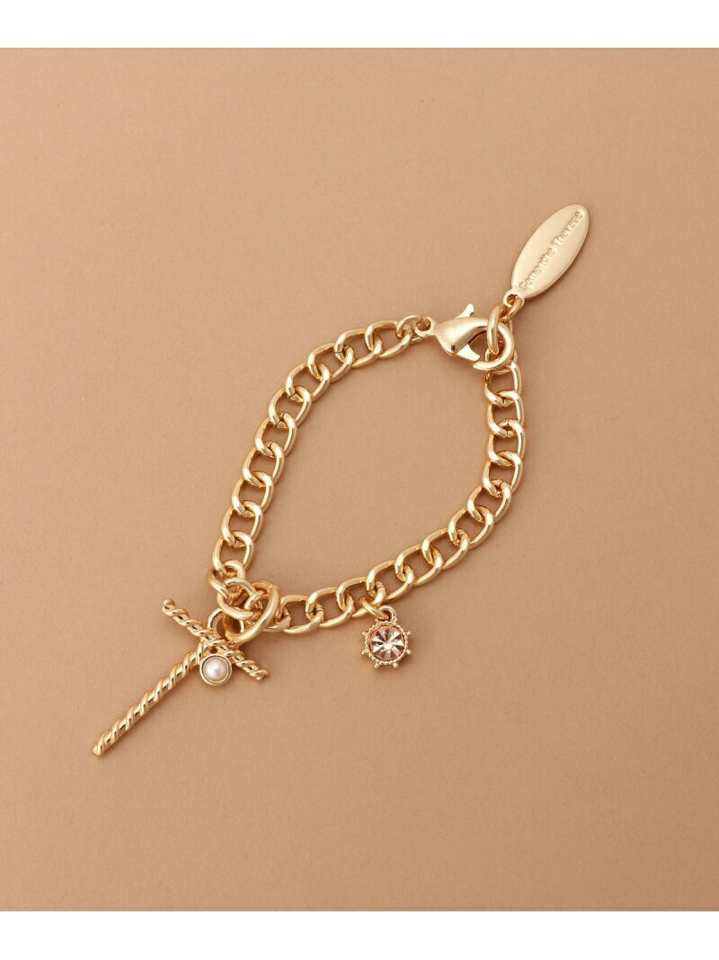 シンプルイニシャルバッグチャーム T Samantha Thavasa サマンサタバサ ファッショングッズ チャーム/キーチェーン ゴールド【送料無料】[Rakuten Fashion]