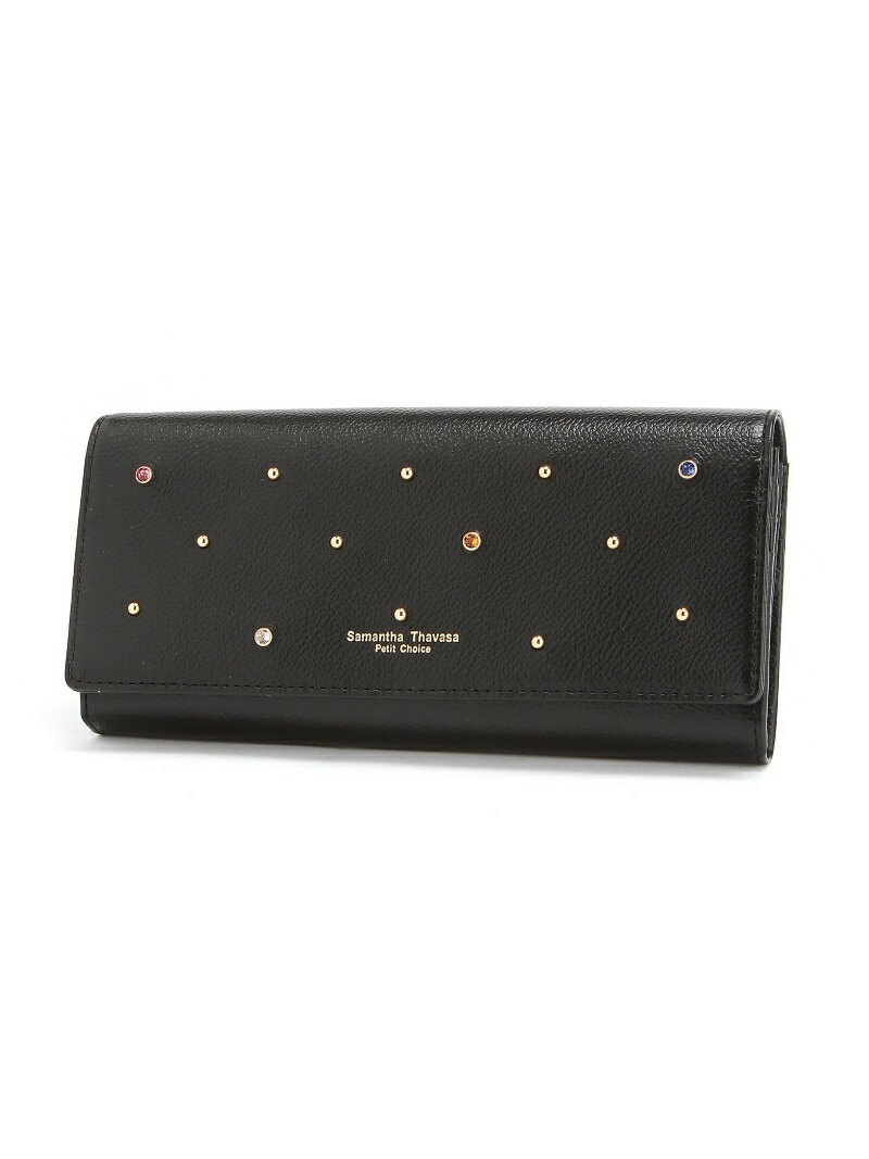 [Rakuten Fashion]ゴールドスタッズシリーズ（かぶせ長財布） Samantha Thavasa Petit Choice サマンサタバサプチチョイス 財布/小物 財布 ブルー ピンク ブラック【送料無料】