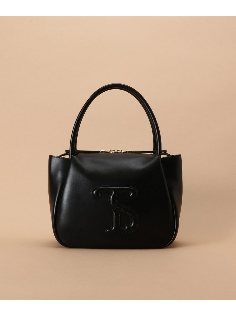 【SALE／50%OFF】スムースレザー ハンドバッグ Samantha Thavasa サマンサタバサ バッグ ハンドバッグ ブラック ピンク ブラウン【RBA_E】【送料無料】[Rakuten Fashion]