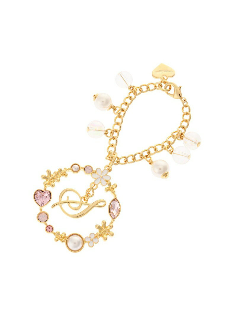 フラワーイニシャル バッグチャーム S Samantha Thavasa Petit Choice サマンサタバサプチチョイス ファッション雑貨 チャーム・キー...