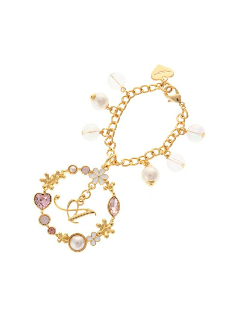 フラワーイニシャル バッグチャーム A Samantha Thavasa Petit Choice サマンサタバサプチチョイス ファッション雑貨 チャーム・キー...