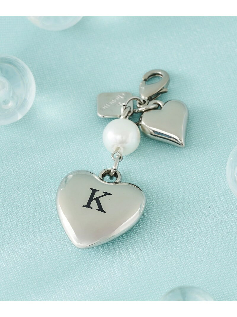 【SALE／30%OFF】イニシャルハートファスナーチャーム K & chouette アンドシュエット ファッション雑貨 チャーム・キーチェーン シルバー【RBA_E】[Rakuten Fashion]