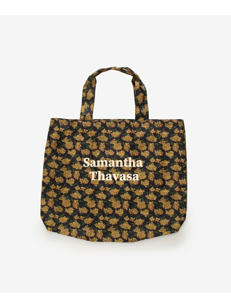 【金木犀シリーズ】エコバッグ 大サイズ Samantha Thavasa サマンサタバサ バッグ その他のバッグ ブラック[Rakuten Fashion]