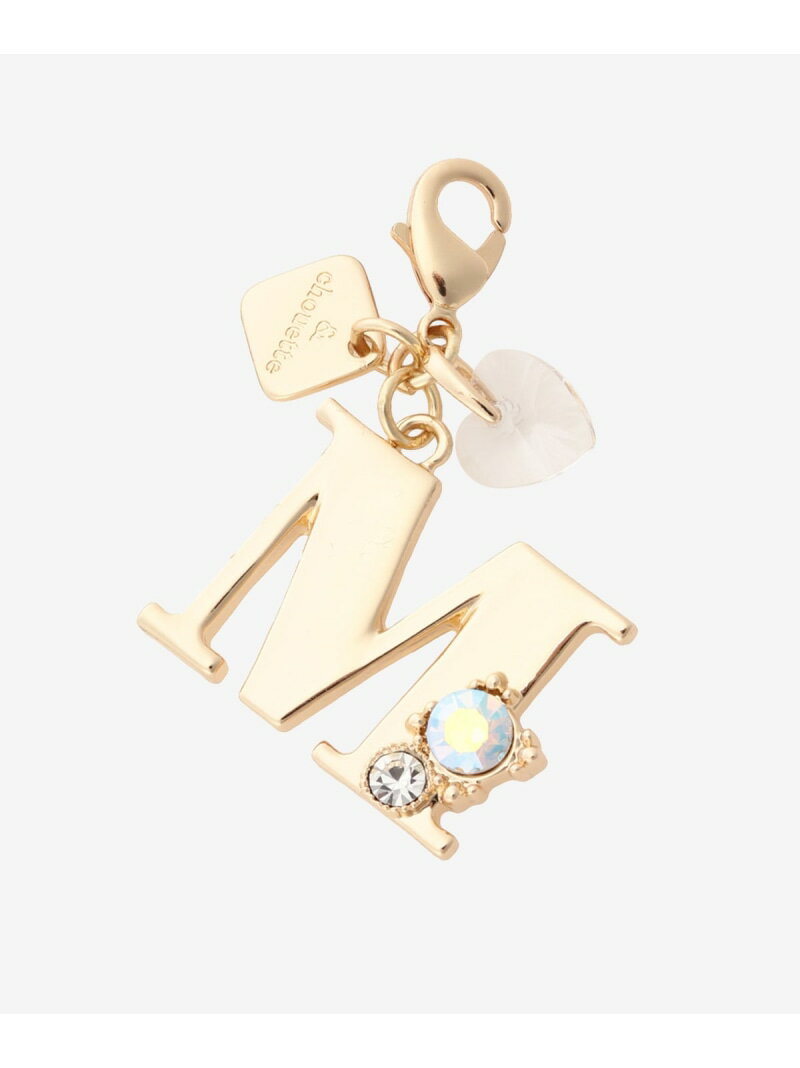 《推し事》スパークルイニシャルチャーム M & chouette アンドシュエット ファッション雑貨 チャーム・キーチェーン ゴールド[Rakuten Fashion]