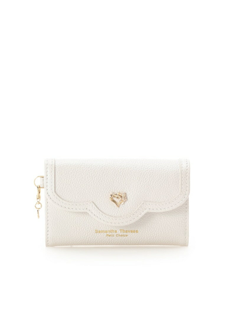 【SALE／50%OFF】スカラップハート キーケース Samantha Thavasa Petit Choice サマンサタバサプチチョイス 財布・ポーチ・ケース その他の財布・ポーチ・ケース パープル ホワイト イエロー【RBA_E】【送料無料】[Rakuten Fashion]