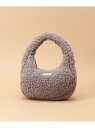 【SALE/50%OFF】カールファー ハーフムーンバッグ Samantha Thavasa サマンサタバサ バッグ ハンドバッグ ピンク グレー ベージュ ブ...