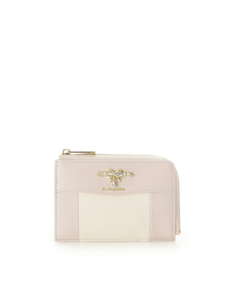 【SALE／30%OFF】リボンスウィングビジュー付き フラグメントケース & chouette アンドシュエット 財布..
