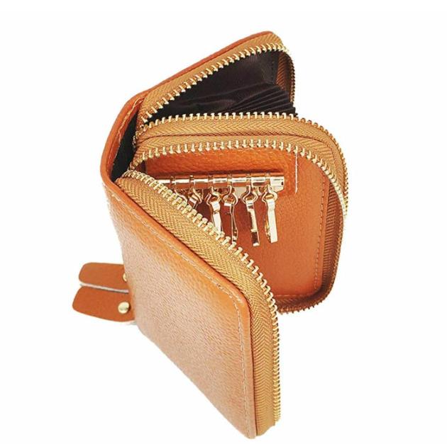 カードケース メンズ レディース スマートキーケース 最大18枚カード キーフック6連 小銭入れ 人気 ス..