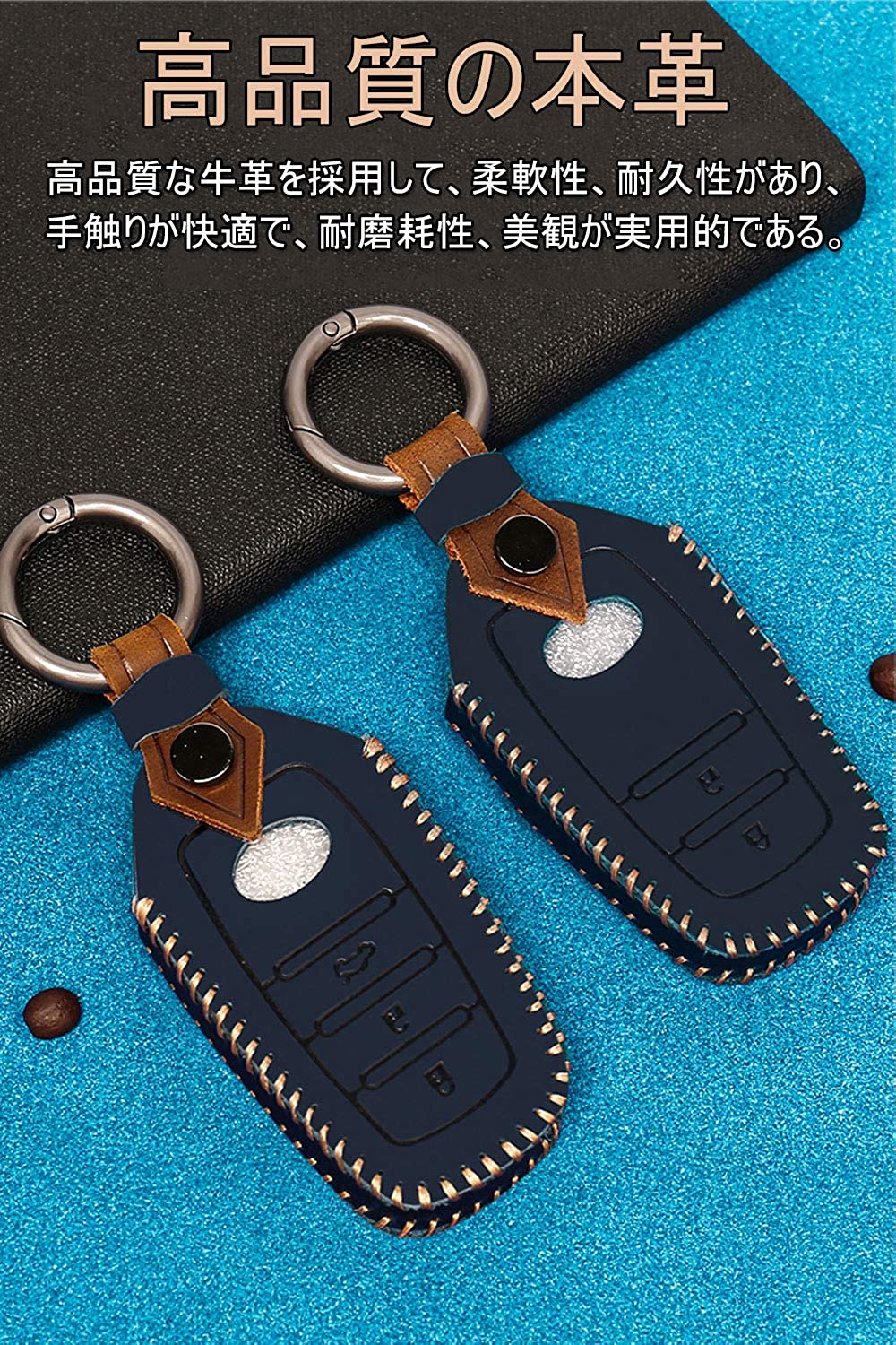 トヨタ キーケース 本革 トヨタ スマートキーケース キーホルダー トヨタキーカバー 新型 ハリアー キーホルダー2個 80系 ハイラックス GUN125 ランドクルーザー200系 ヤリス ミライ MARK 専用