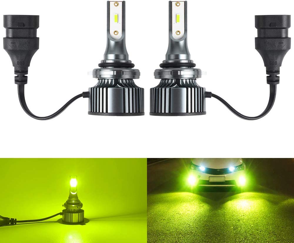 LEDフォグランプ H1 H3 H4 H8 H11 H16 JP HB3(9005) HB4(9006) レモンイエロー イエロー 黄色 LED フォグ フォグランプ 明るい CSPチップ 4000LM×2 28W×2 DC 12V 24V 車用 フォグライト LEDバルブ 角度調整機能付き ファン冷却 一体型