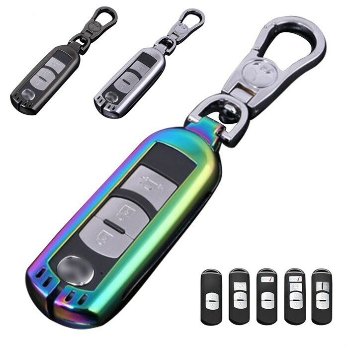マツダ用 キーケース MAZDA車用 スマートキーケース キーホルダー 2/3/4ボタン マツダ用 キーカバー 亜..