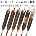 黒手羽 染抜 元白 先白 イーストンカーボン 76-20 6本組 (ハギ糸 白・11(赤系)・W-74 ) 推奨弓力 10~14kg 商品番号 D-1783 弓道 矢 山武弓具店 送料無料
