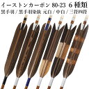 黒手羽 染抜 元白 中白 三符四符 イーストンカーボン 80-23 6本組 (ハギ糸: 白・黒・290(青系)) 推奨弓力 13kg以上 商品番号 D-1785 弓道 矢 山武弓具店 送料無料