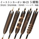 黒尾羽 三符四符 ベッコウ 飛龍 イーストンカーボン 80-23 6本組 (ハギ糸: 白・黒 ) 推奨弓力 13kg以上 商品番号 D-1786 弓道 矢 カーボン矢 山武弓具店 送料無料