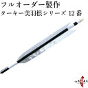 弓道 矢 フルオーダー製作 ターキー 美羽根シリーズ 12番 6本組 (イーストンシャフト1913 2014 2015) o-152