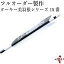 弓道 矢 フルオーダー製作 ターキー 美羽根シリーズ 15番 6本組 (イーストンシャフト1913 2014 2015) o-155