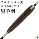 弓道 矢 フルオーダー製作 黒手羽 6本組 (イーストンシャフト1913 2014 2015) o-010