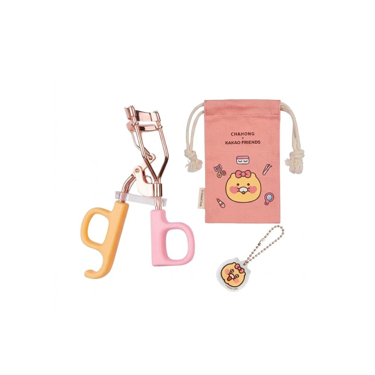 CORINGCO × Kakao FriendsChoonsik Toktok hara Eyelash Curler アジア人の目元のカーブに合わせた設計でまつ毛を根元からしっかり立ち上げ限定のチュンシクチャームと専用ポーチがセットになったCORINGCO×カカオフレンズのコラボビューラー