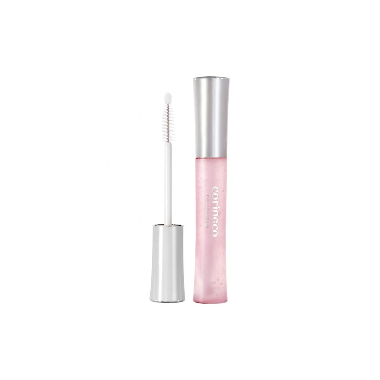 CORINGCO Pink Collagen Eyelash Serum 13ml 低分子コラーゲンとペプチドを配合した目にしみにくい低刺激処方ボールチップ付きのデュアルブラシがまつ毛の根元から毛先までうるおいと栄養を届けマツエクやパーマ中でもハリコシのある強いまつ毛へ導くまつ毛美容液