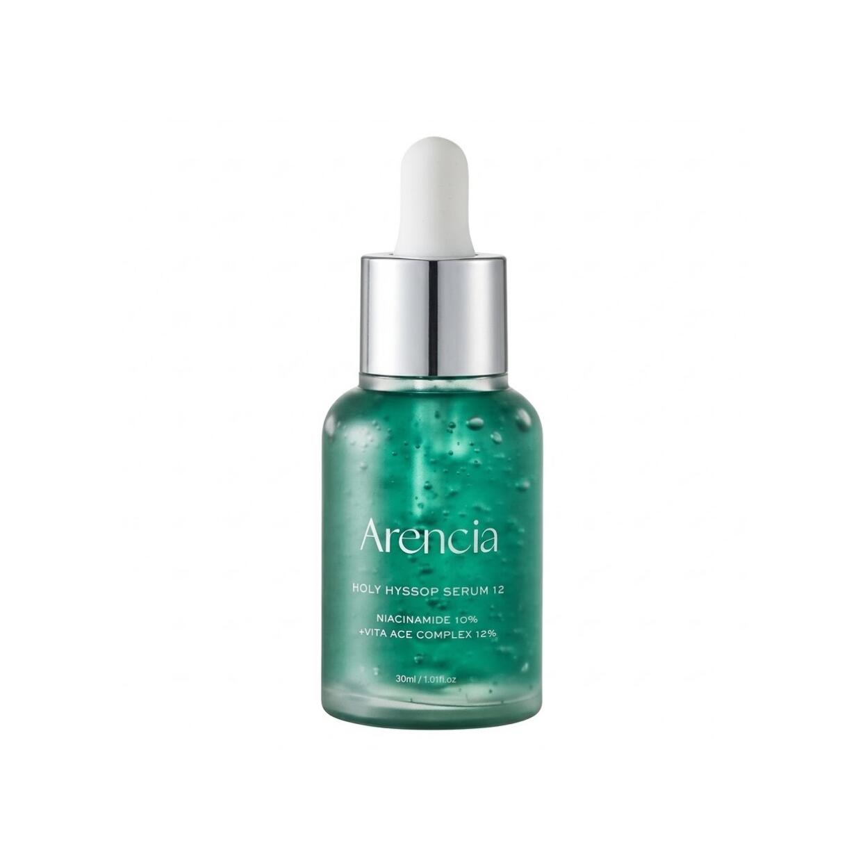 Arencia Holy Hyssop Serum 12 30ml 아렌시아 홀리 히속 세럼 12 30ml 2週間で澄みわたる透明感くすみを晴らしてクリアなクールトーン肌へ フランス産ヤナギハッカ ナイアシンアミド10%ビタミンACE複合体12% Vita ACE Complex 高濃度ビタミンACE複合体配合 みずみずしく満たすヒソップエキス