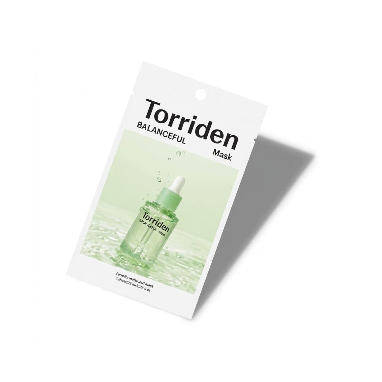 Torriden BALANCEFUL Cica Mask 10 5D複合シカ成分配合集中鎮静シートマスク 敏感肌や肌荒れを素早く落ち着かせ油水分バランスをケア 密着性の高いヴィーガンシートが肌にやさしくフィット