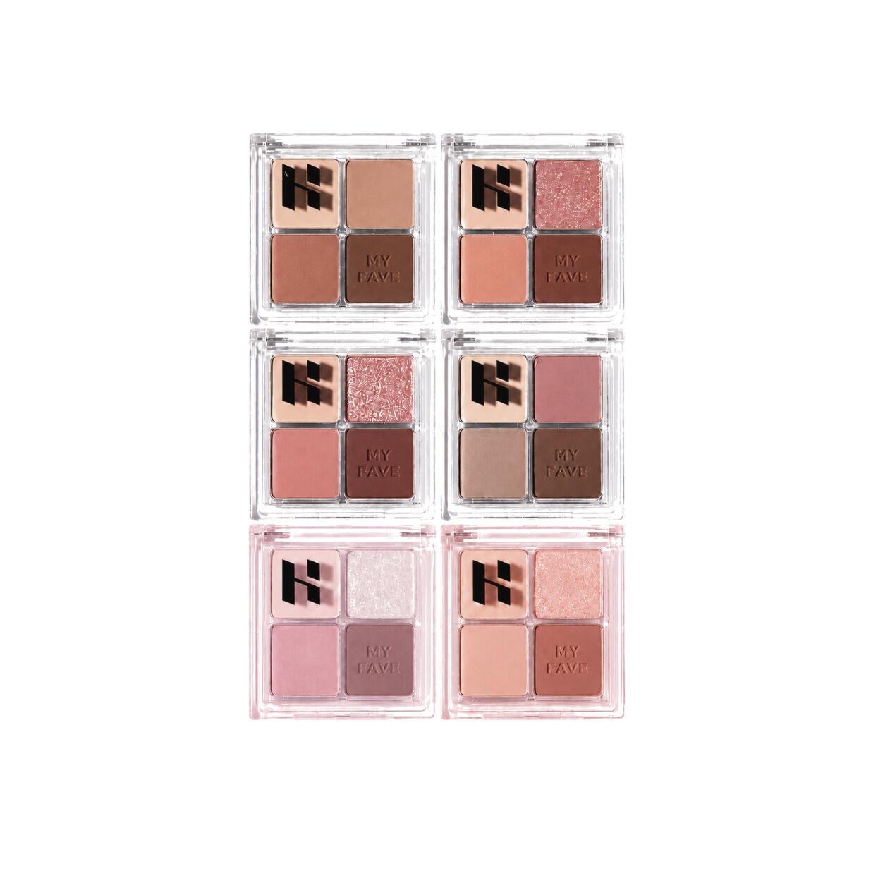 Holika Holika My Fave Mood Eye Palette まぶたに溶け込むようになじむ9色アイシャドウパレット 微粒子パウダーが粉飛びを防ぎクリアな発色と陰影感をキープ デイリーから華やかなメイクまで多彩なムードを演出