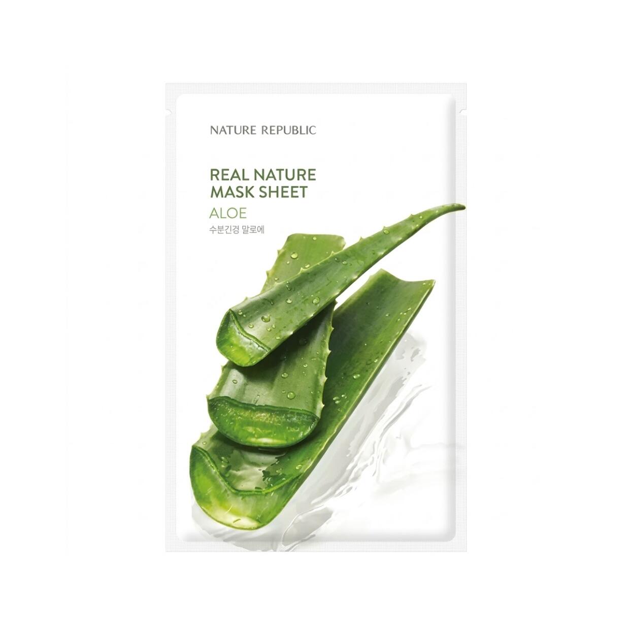 NATURE REPUBLIC リアルネイチャーアロエマスクシート23ml 10枚 送料無料 ヤマトネ...