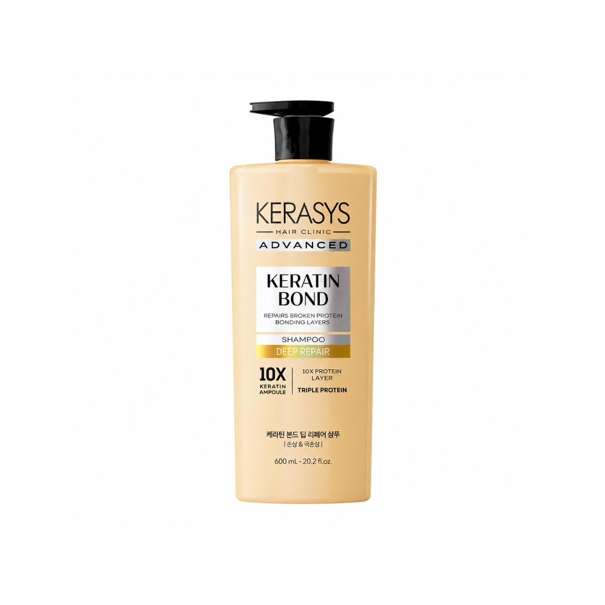 Kerasys Keratin Bond Deep Repair Shampoo 600ml 케라시스 케라틴 본드 딩리페어 쉠회 600ml 熱やカラーで傷んだキューティクルを集中密着ケア 高濃縮ケラチンとタンパク質複合体が傷んだ髪の空洞を満たし豊かな泡立ちで摩擦を防ぎしっとり指通りの良い髪へ上品で落ち着きのある洗練されたフローラルパウダリー サロン帰りのような清潔感ある穏やかな香り