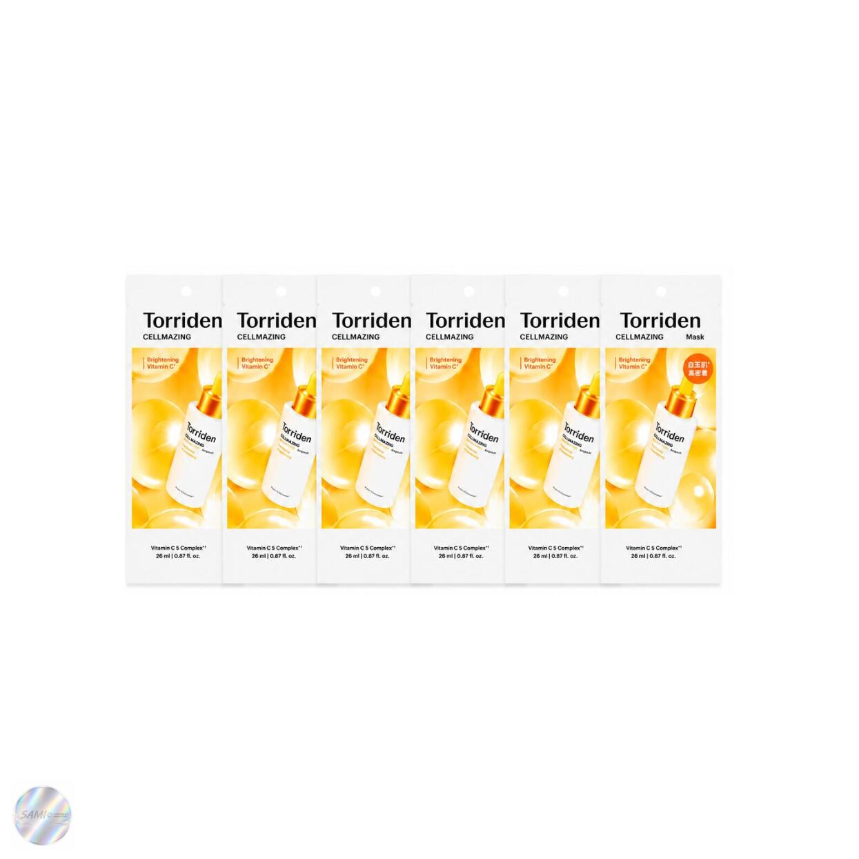 Torriden（トリデン）セルメイジングVCブライトニングマスク 26ml　6枚セット【ヤマト ネコポス対応】