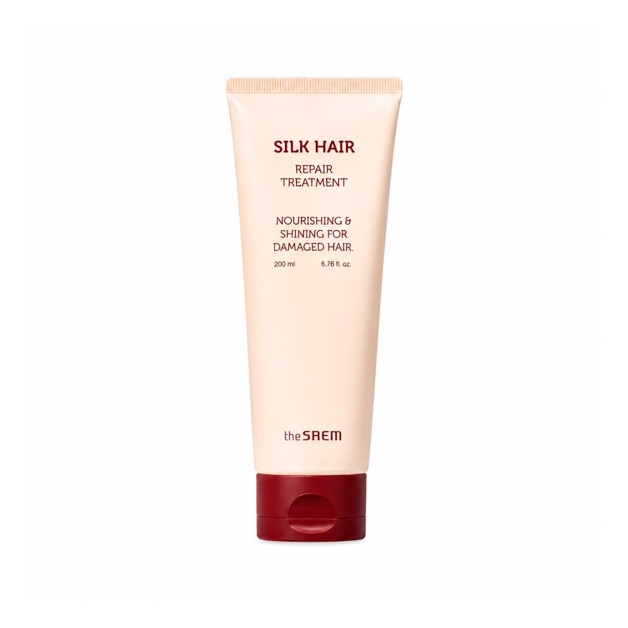 THE SEAM Silk Hair Repair Treatment ケラチンとシルクタンパク質を含んだ濃厚クリームが傷んだ髪へ吸いつくように密着補修パサつきや広がりを抑え毛先までなめらかな指通りへ洗い流す集中トリートメント