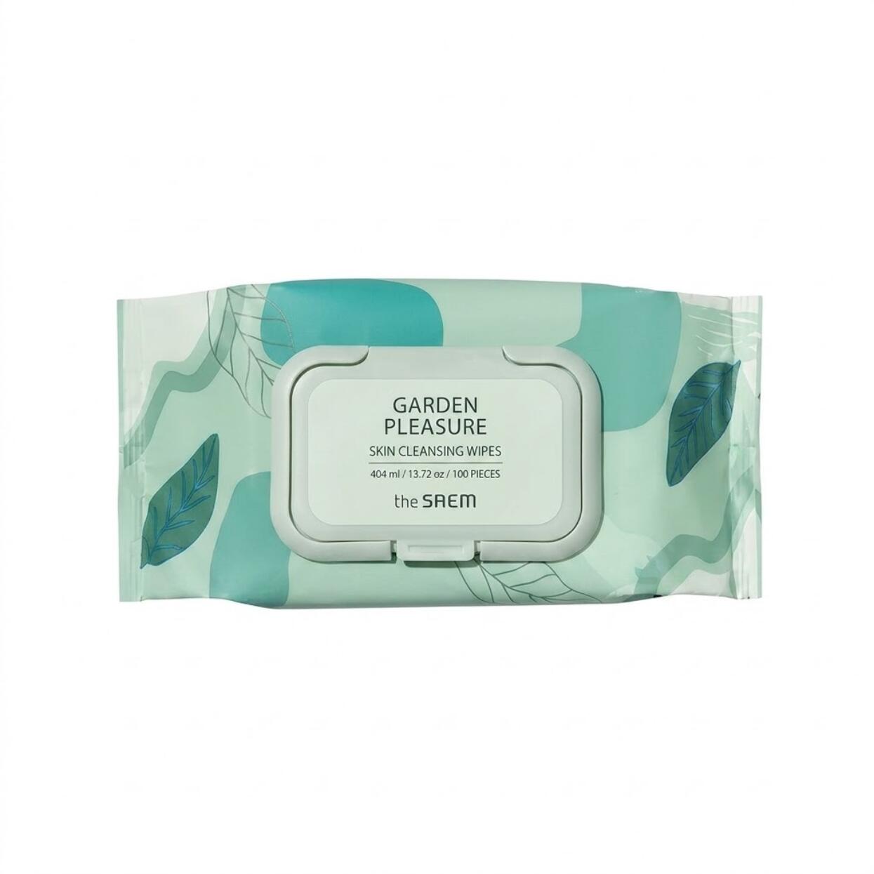 THE SAEM Garden Pleasure Cica Cleansing Tissue 100pcs 自然の恵みを活かしたオーガニック成分とツボクサエキスCICA成配合肌荒れを防ぎながら敏感な肌を優しくケア液をたっぷり含んだ厚みのある大判シートが摩擦を抑えて濃いメイクや毛穴汚れ余分な皮脂まで素早く浮かせてオフします拭き取り後もスキンケア後のようなうるおいと爽やかさが残り素肌のバランスをすこやかに整えるクレンジングティッシュ
