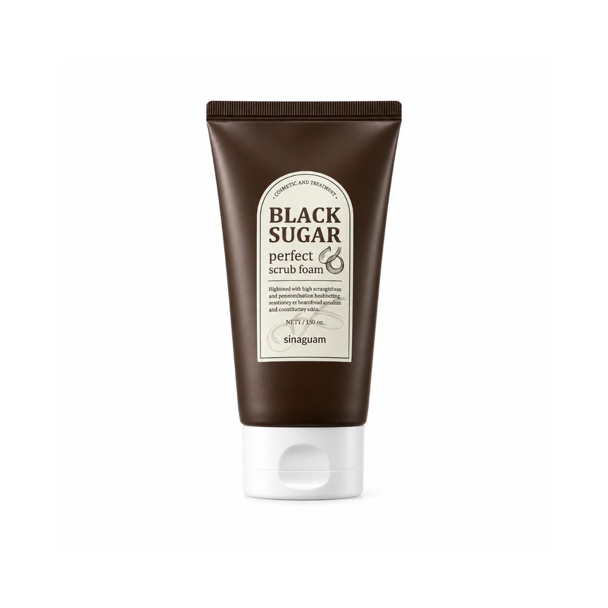 SKINFOOD Black Sugar Perfect Scrub Foam 180g 澄んだ清酒pH6弱酸性 サトウキビ由来ブラックシュガー配合 ミネラルと栄養を豊富に含んだシュガーで角質除去うるおいを与えみずみずしくなめらかな肌へ