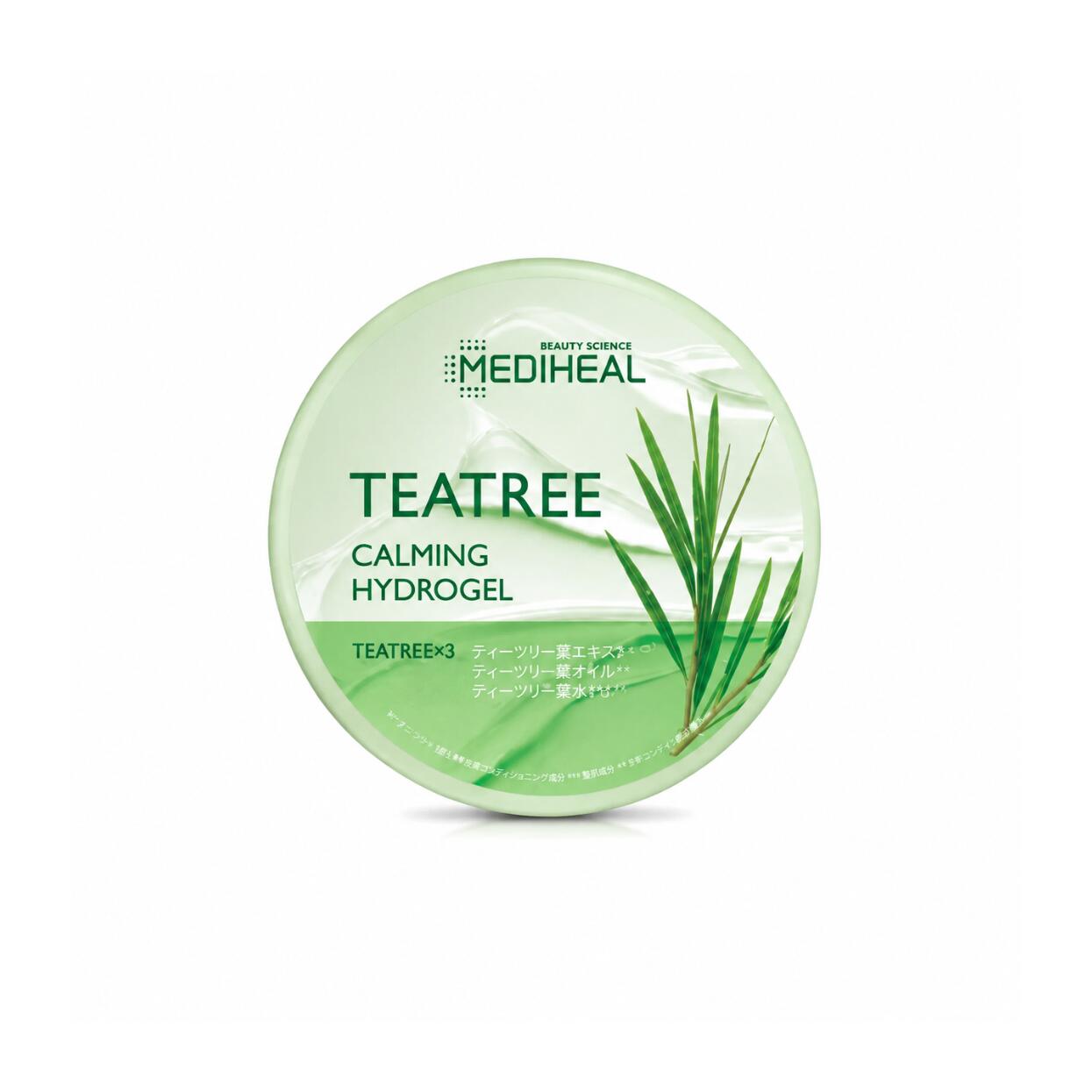 MEDIHEAL Teatree Calming Hydro Gel 300ml ティーツリーエキス配合 弱酸性高水分スージングジェル 紫外線や外部刺激で敏感になった肌を素早くクールダウン鎮静ケア顔から全身までつ使えるアフターサンケア