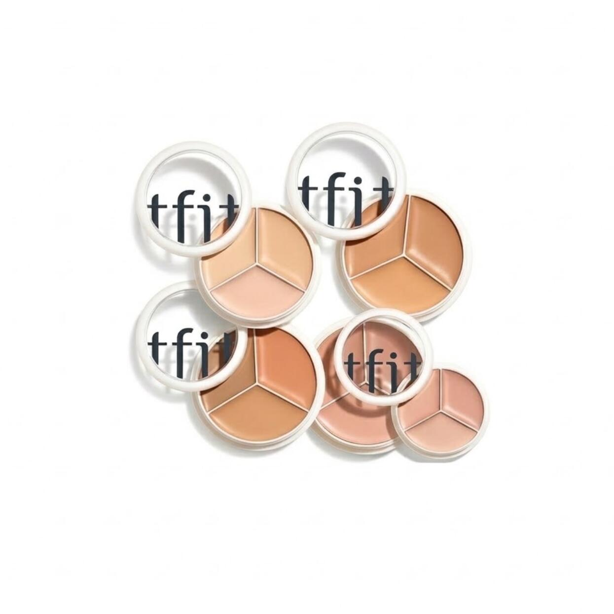 tfit Cover Up Pro Concealer 15g 高いカバー力とスキンケアのようなしっとり感を兼ね備え気になるシミや赤み クマなどの肌悩みを厚塗り感なく自然にカモフラージュし長時間崩れにくいなめらかな肌へと仕上げる3色入りプロフェッショナルコンシーラー