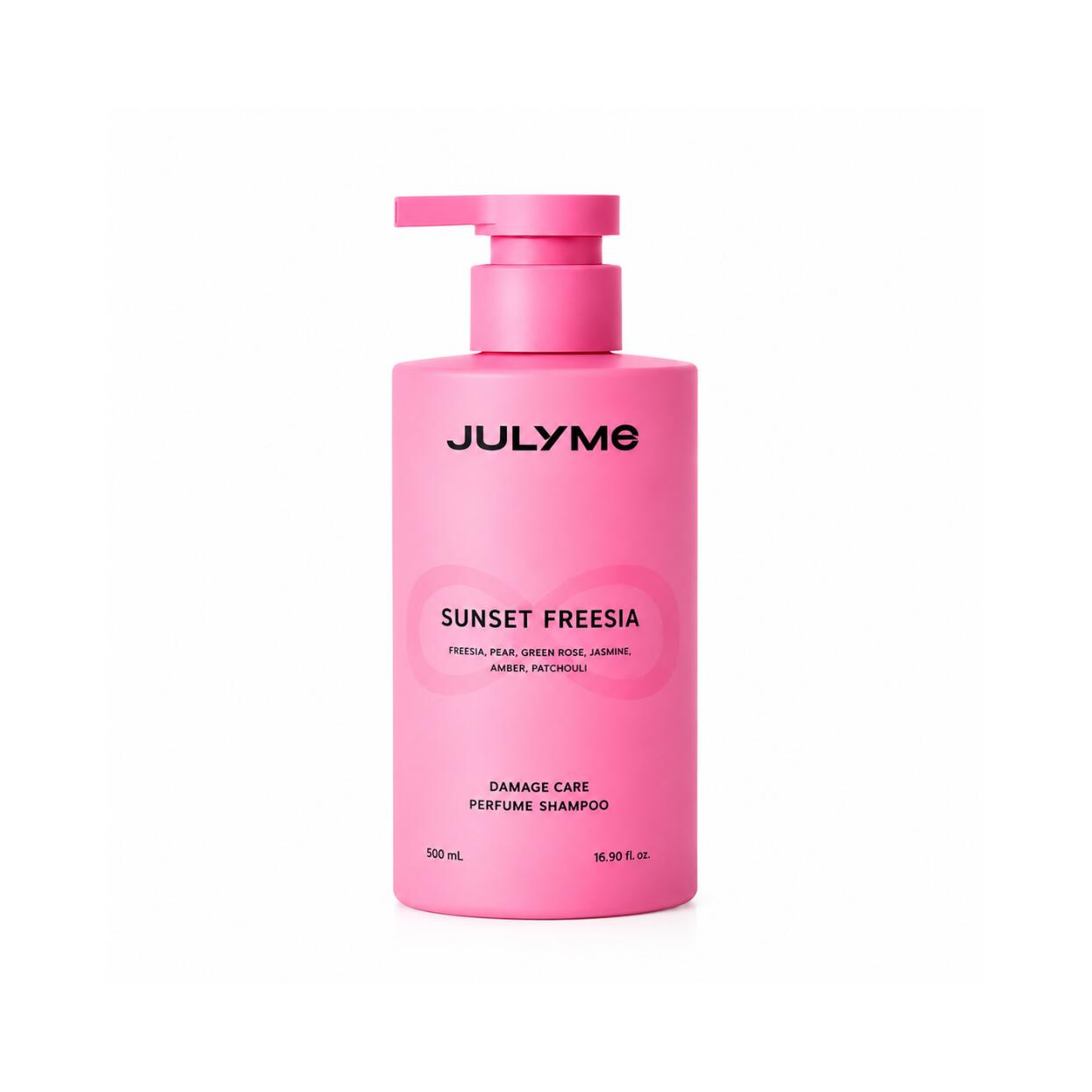 Julyme Damage Care PerfumeShampoo Treatment Sunset Freesia 85%以上の自然由来成分とたっぷりのタンパク質がカラーやパーマで傷んだ髪の奥深くまでぐんぐん浸透 頭皮のベタつきや乾燥を抑えながらダメージ補修 指通りのよいシルクのようなツヤ髪へ優雅なサンセットフリージアの香り