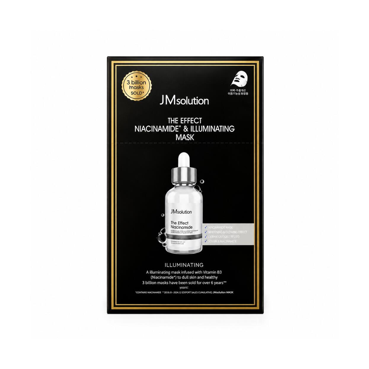 JMsolution The Effect Mask 24ml 10pcsVarious 肌悩みや目的に合わせて高機能コンプレックス成分を選べる10枚入り濃密フェイシャルマスクシリーズ24mlの豊富なエッセンスを含んだシートが角質層の隅々までうるおいと美容成分をしっかり届けすこやかで理想的な肌状態へ N.M.F Moisturizing 天然保湿因子NMFが 乾燥した肌に素早く浸透 水分バランスを整える高保湿ケア PDRN Barrier PDRN成分が肌本来のコンディションをサポート ダメージを受けた肌バリア補強 健やかな肌へエイジングケア Glutathione Illuminating グルタチオンが乾燥によるくすみにアプローチ 内側から澄み渡るようなクリアで明るい透明感に Collagen Firming ハリ弾力を与えるコラーゲン成分が 肌を引き締めふっくらとした肌へ弾力ケア Cica Soothing ツボクサエキスが外部刺激により デリケートになった肌を鎮静 Ceramide Hydrating セラミド成分が角質層の水分蒸発を防ぐ保護膜を形成 うるおいを長時間キープバリア保湿ケア Tea Tree Calming ティーツリー成分が過剰な皮脂や肌トラブルをケア すっきり清潔に整える肌荒れ予防ケア Niacinamide Illuminating ナイアシンアミドがキメを整え ツヤのある健やかな肌にトーンアップケア Hyaluronic Moisture 多重ヒアルロン酸が乾燥した肌の隅々まで うるおいを密着チャージみずみずしく潤った肌へ集中給水ケア Vita C Whitening ビタミンC誘導体がフレッシュなうるおいと 補給を行いイキイキとしたツヤと明るさ
