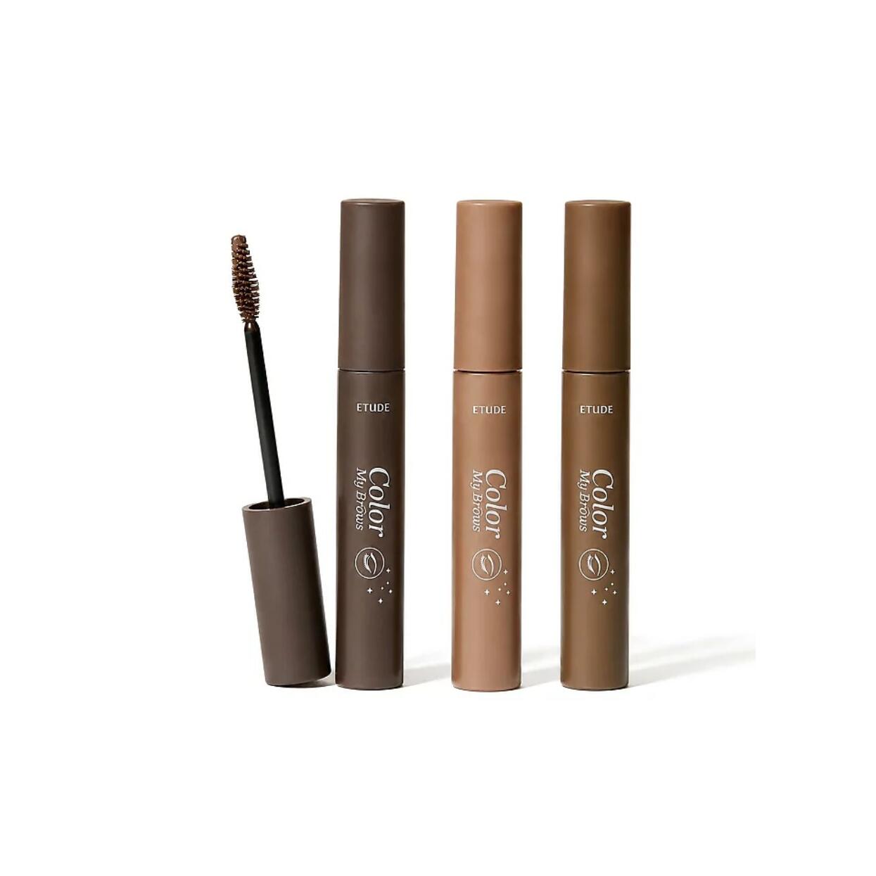 ETUDE Color My Brows 4.5g Various 眉毛1本1本をダマなくコーティング自眉の黒さを自然に隠して髪色に合わせたナチュラルな眉へ速乾性に優れたソフトホールドフィルム処方でベタつかず汗や水に強いキープ力ふんわり立体的な美眉を