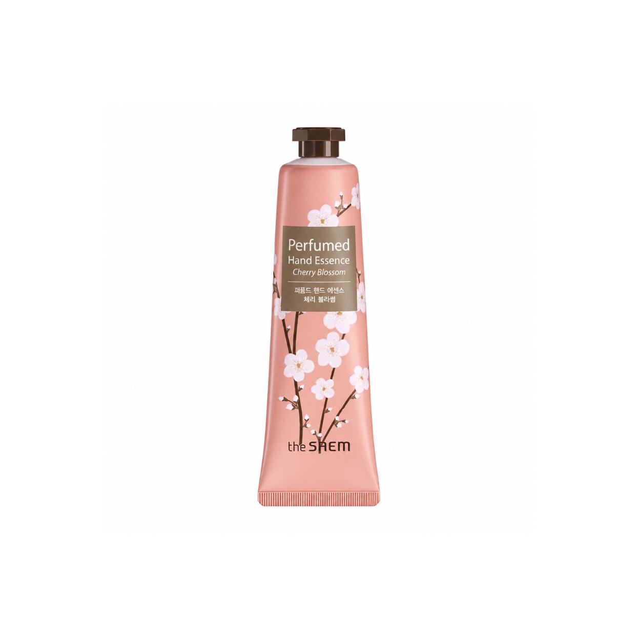 THE SAEM Perfumed Hand Essence 30ml Cherry Blossom 満開の桜を思わせる甘く優しいフローラルノートが手肌を包み込みます香水のようにふんわりと軽やかに香り立ち毎日のハンドケアで心華やぐリラックスタイムを届けます