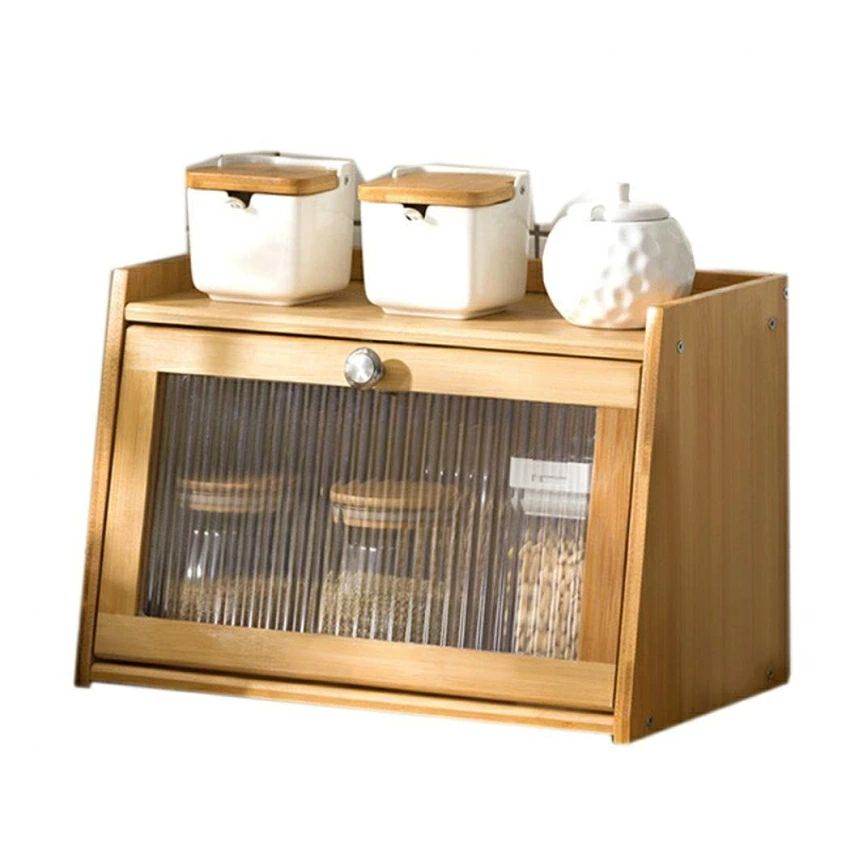 ミニ食器棚 幅40cm 卓上食器棚 調味料棚ミニカップボード 上置き カウンター上収納棚 竹製 キッチン 食..