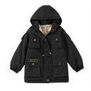 キッズ 中綿ジャケット ボアジャケット 裏ボア 中綿コート アウター 男の子 子供 冬 フード付き 防寒