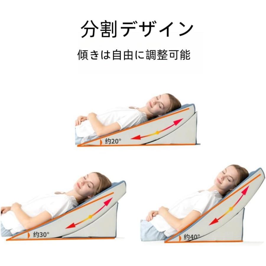大型傾斜枕 スロープピロー 上半身を高くする 枕　目まい 大型クッション プレゼント めまい予防 更年期 枕を高くする 寝具 授乳クッシ 3