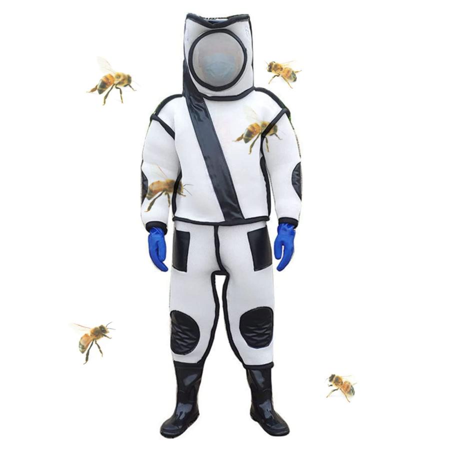 蜂防護服 スズメ蜂 万全防護服 害虫駆除 スズメバチ駆除用蜂防護服 一体式 ハチ防護服 通気性 二重扇風機付属 養蜂器具 保護装備 養蜂用